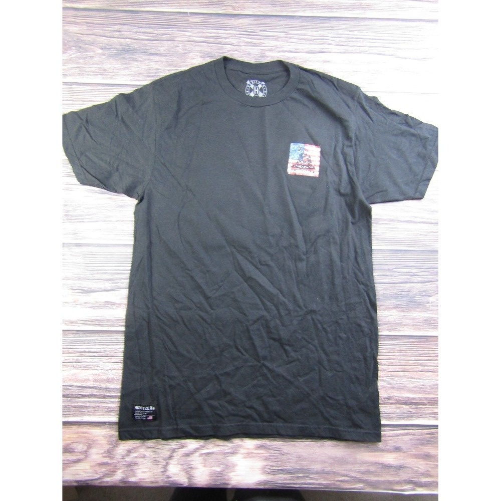 Howitzer Patriot Mens Medium Black T Shirt Military Veteran America‎ USA Dont...